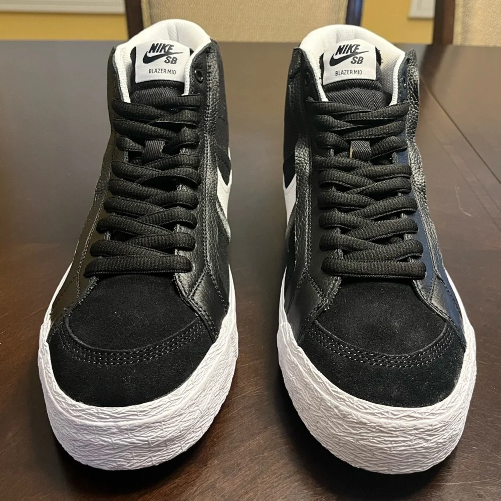 New Nike Zoom Blazer Mid SB Premium Black White Sneaker Shoes Size US 10 - Picture 5 of 13